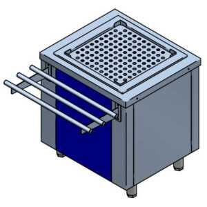 Sistema especial de molas que mantém os cestos a um nível constante.
