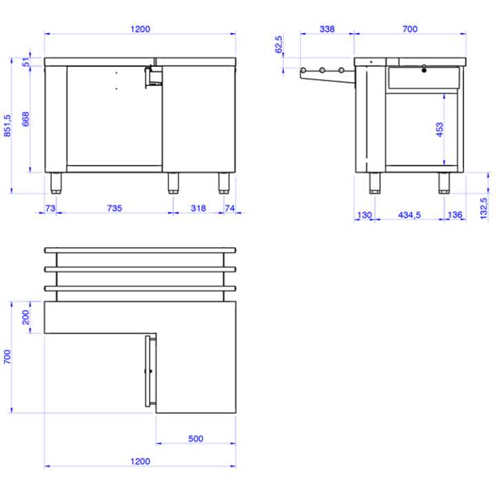Mesa para Caixa Registradora a Esquerda - SSC-D - Hotelequip.pt Concebida para apoiar a caixa registadora e acomodar uma cadeira.