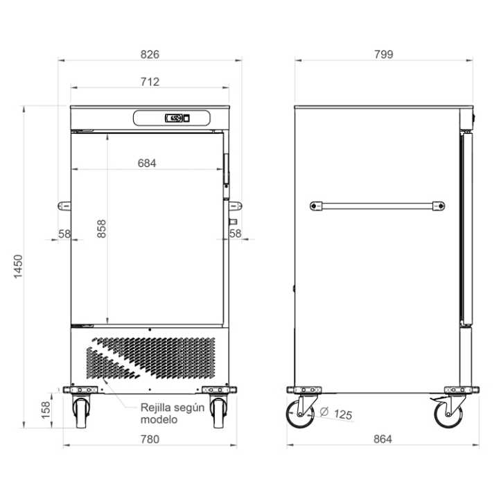 3 tabuleiros Ideal para conservar e servir alimentos frios pré-preparados.