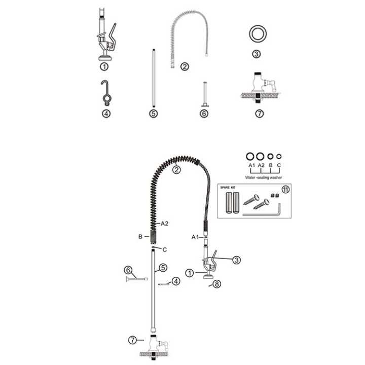 15903 Providas de mola de aço inoxidável e equipadas c