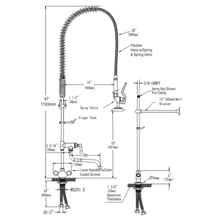 15912 Providas de mola de aço inoxidável e equipadas c