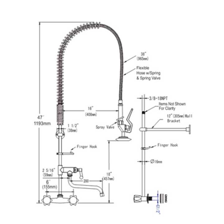 2 águas de parede com cano – GDP – Hotelequip.pt Providas de mola de aço inoxidável e equipadas c