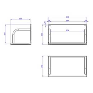 <p>Estante suspensa para colocar pratos.</p>