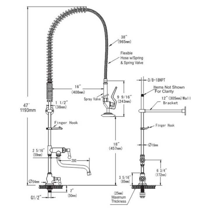 16853 Providas de mola de aço inoxidável e equipadas c