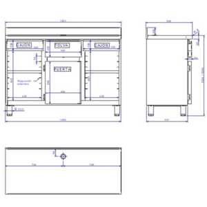 mesas de estante para cafeteria e mesas refrigeradas de balcão