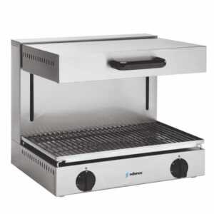 <p> Salamandra eléctrica com tecto móvel para gratinar