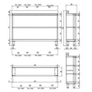 As pernas são ajustáveis ​​em alt