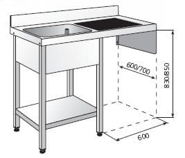 1200 x 700mm – BF-127-L – Hotelequip.pt Entregue desmontado.