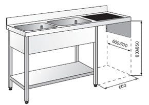 1800 x 700mm – BF-187-L – Hotelequip.pt Entregue desmontado.