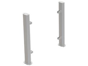 Suporte lateral para Cristais retos-protetores - Hotelequip.pt Fabricados em aço inoxidável com acabamento acetinado para a colocação de vidros para proteção frontal.