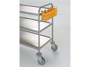 <p>ACE-4C: Suporte com 4 cestos para talheres. Inclui cestos e bandeja em aço inoxidável.</p>