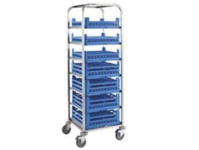 <p> Especialmente concebido para o armazenamento e transporte de cestos de máquina de lavar loiça padrão de 500 x 500 mm.</p>