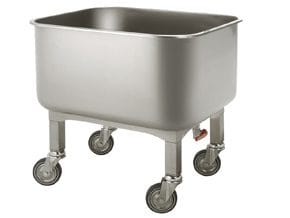 <p>Cuba recipiente com rodas para lavagem de vegetais