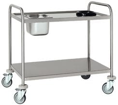 <p>Especialmente projetado para suportar operações de limpeza de pratos e talheres e coleta de resíduos após um serviço de refeição.</p>