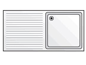 3901 borda traseira de 100 mm de altura e borda frontal de 50 mm de altura