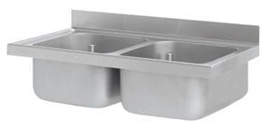 <p>Encimera com profundidade de 700 mm com pias