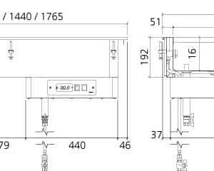 Aquecimento da água através de resistências de silicone na base da cuba.
