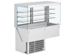 <p>Vitrina cúbica refrigerada com portas traseiras abatíveis.</p>