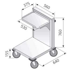 Excelente e robusto sistema de molas que permite um nível constante de tabuleiros e cestos de lo