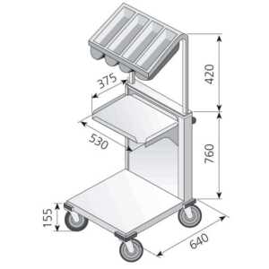 Excelente e robusto sistema de molas que permite um nível constante de tabuleiros e cestos de lo