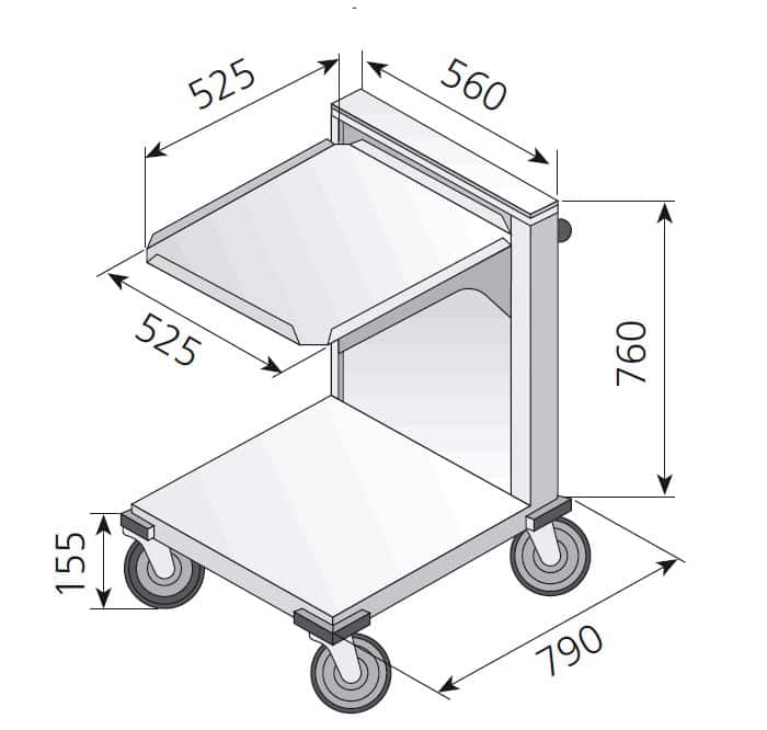 5626 Excelente e robusto sistema de molas que permite um nível constante de tabuleiros e cestos de lo