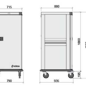 Os alimentos podem ser mantidos dentro do carrinho diretamente