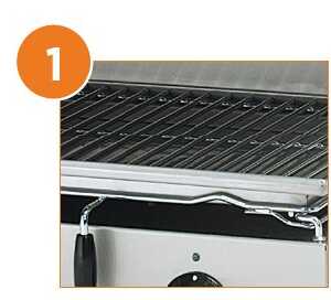 dourar e dar um toque de calor aos alimentos antes de servir.