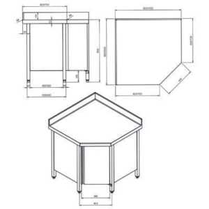 para criar um ambiente de trabalho contínuo de mesas e pias Edesa.