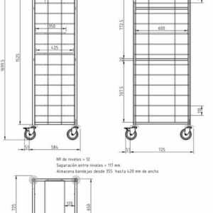 Estrutura robusta em tubo de aço inoxidável 25 x 25 mm