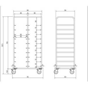 movimentar e descarregar bandejas isotérmicas normalizadas.