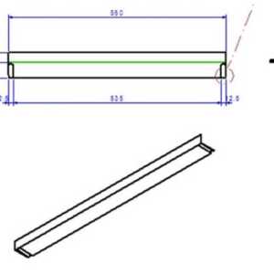 Feito de aço inoxidável.