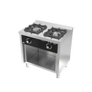 Fogão a gás 2 queimadores com móvel - C2F600E -Hotelequip.pt