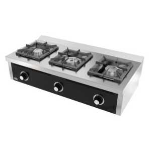 Fogão a gás de bancada 3 queimadores C3F600S -Hotelequip.pt