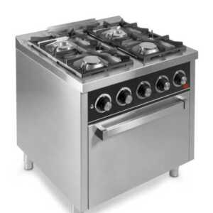 Fogão a gás 4 queimadores + forno C4F750H -Hotelequip.pt
