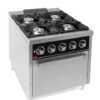 Fogão a gás 4 queimadores + forno série 900 -Hotelequip.pt