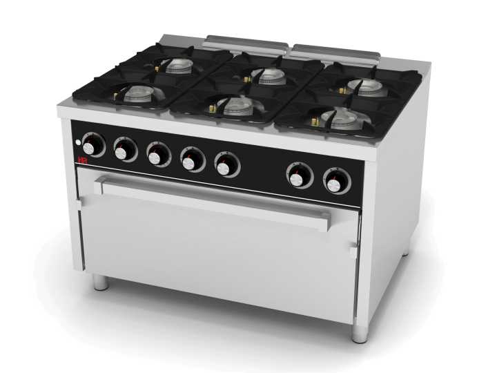 Fogão a gás 6 queimadores + forno maxi C6F900HM -Hotelequip.pt Fogão a gás 6 queimadores + forno maxi C6F900HM -Hotelequip.pt