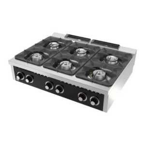 Fogão a gás de bancada 6 queimadores C6F900S -Hotelequip.pt