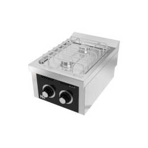 Fogão a gás de bancada 2 queimadores CB2F600S -Hotelequip.pt
