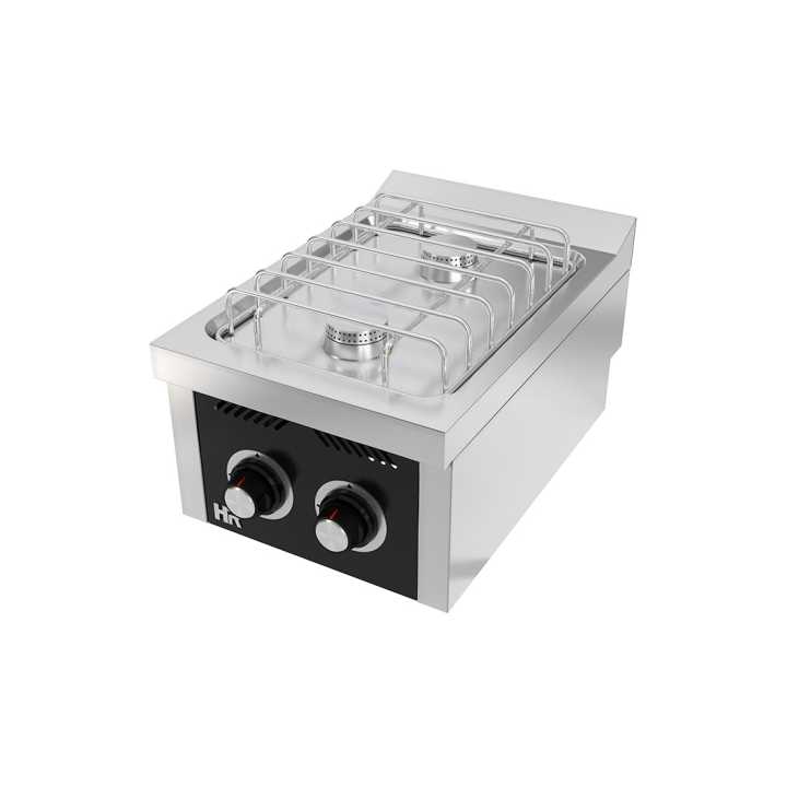 Fogão a gás de bancada 2 queimadores CB2F600S -Hotelequip.pt Fogão a gás de bancada 2 queimadores CB2F600S -Hotelequip.pt