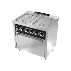Fogão a gás 4 queimadores e forno elétrico CB6F600H -Hotelequip.pt