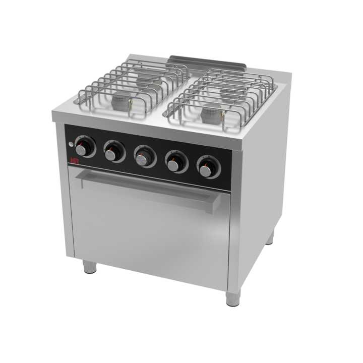 Fogão a gás 4 queimadores + forno CB4F750H -Hotelequip.pt Fogão a gás 4 queimadores + forno CB4F750H -Hotelequip.pt
