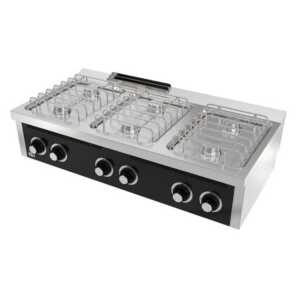 Fogão a gás de bancada 6 queimadores CB6F600S -Hotelequip.pt