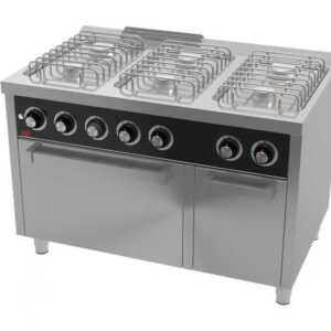 Fogão a gás 6 queimadores + forno CB6F750H -Hotelequip.pt