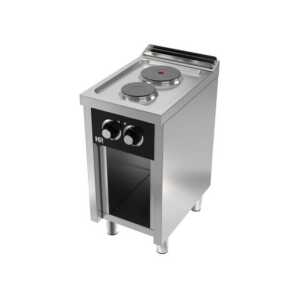 Fogão eléctrico com 2 placas e móvel  -Hotelequip.pt