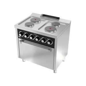 Fogão eléctrico  com 4 placas e forno -Hotelequip.pt