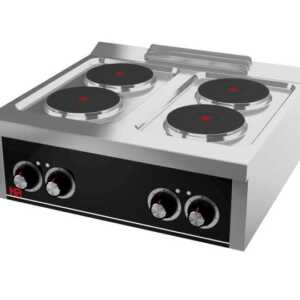 Fogão eléctrico de bancada 4 placas CE4P750S -Hotelequip.pt