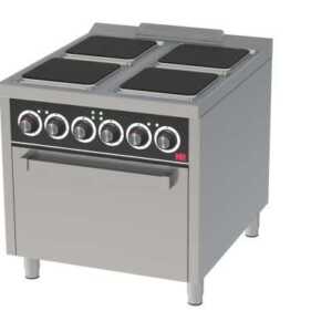 Fogão eléctrico + forno 4 placas  -Hotelequip.pt