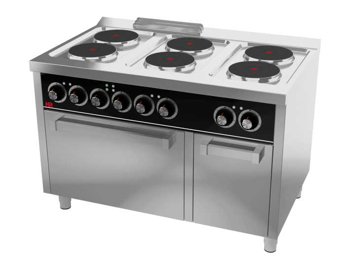 Fogão eléctrico elétrico 6 placas + forno CE6P750H -Hotelequip.pt Fogão eléctrico elétrico 6 placas + forno CE6P750H -Hotelequip.pt