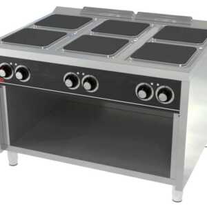 Fogão eléctrico com base 6 placas  -Hotelequip.pt