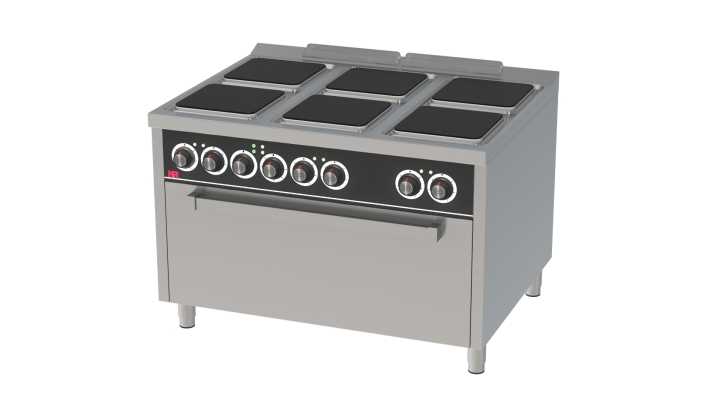Fogão eléctrico + forno maxi 6 placas -Hotelequip.pt Fogão eléctrico + forno maxi 6 placas -Hotelequip.pt